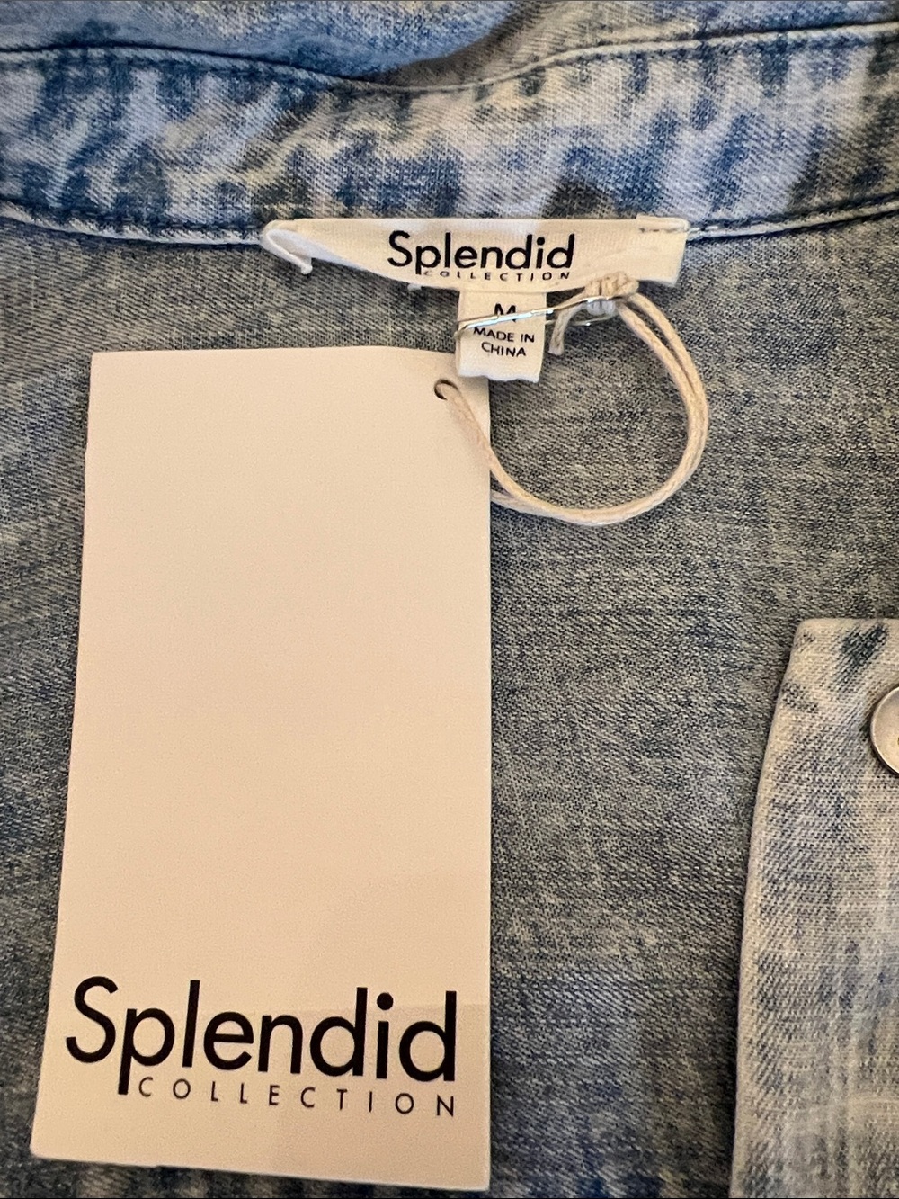 Splendid Acid-Wash Light Blue Denim Button-Front Jacket - Picture 2 of 5
